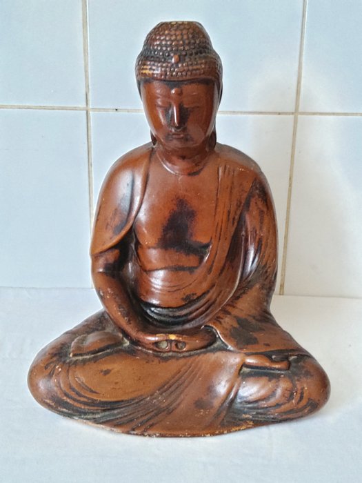 Diety - Sitting Buddha - Laque - Asie  (Sans Prix de Réserve)