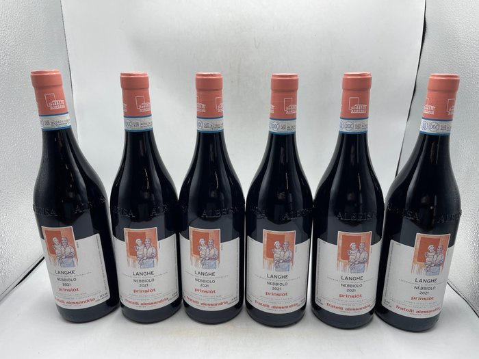2021 Fratelli Alessandria Prinsiot, Langhe Nebbiolo - Piemont DOC - 6 Bottles (0.75L)