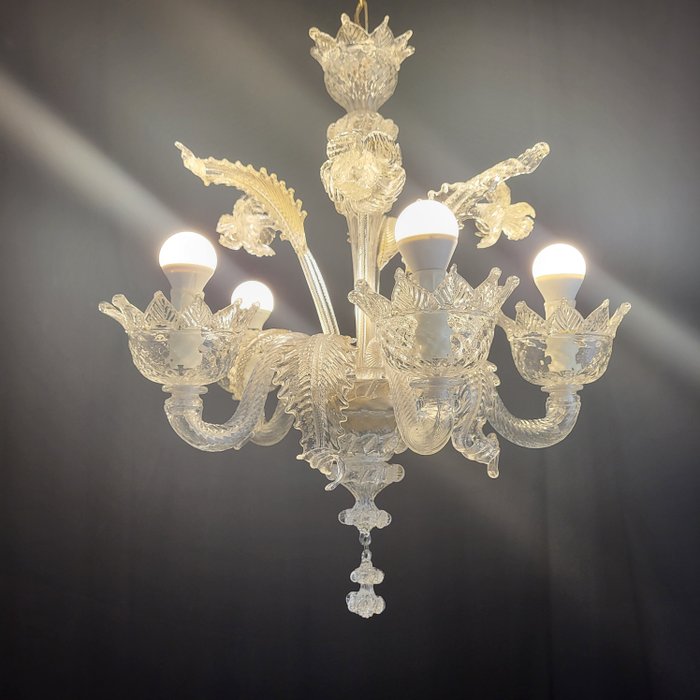 Chandelier - Murano blown glass with 24k gold fusion