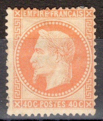 França 1867 - "Império Lauré" nº 31 Novo* assinado, vendido com certificado de Bezerros. Bonito na aparência. - Yvert