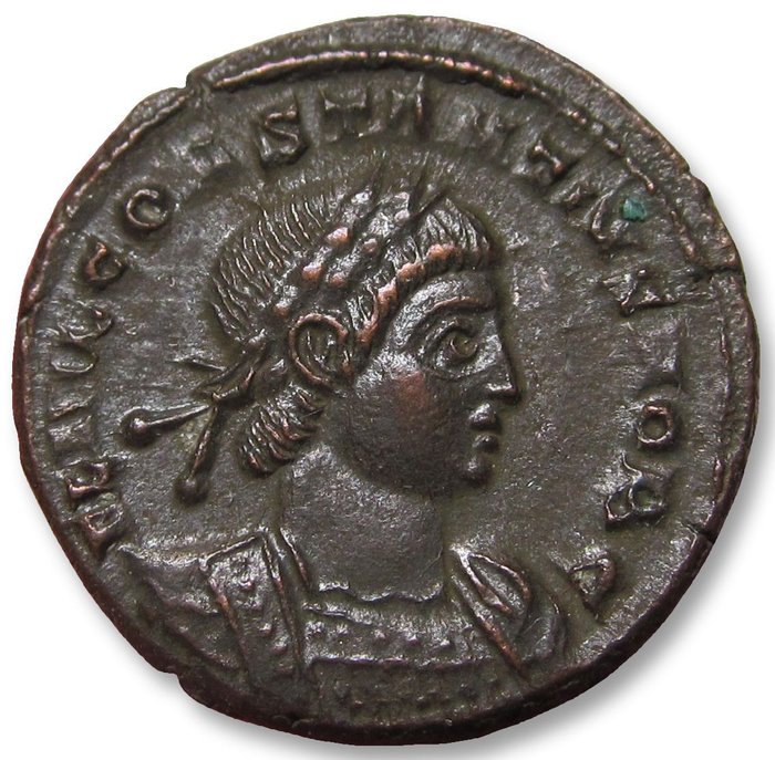 罗马帝国. Constantius II as Caesar. Follis Treveri (Trier) mint, 1st officina circa 330-331 A.D. - mintmark TRP• -