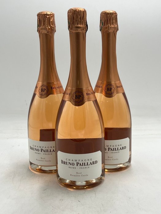 Bruno Paillard, "Première Cuvée" Extra Brut - Champagne Rosé - 3 Flasker  (0,75 l)