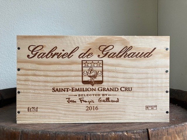 2016 Gabriel de Galhaud. Saint Emilion Grand Cru - Bordeaux - 6 Pullot (0.7 L)