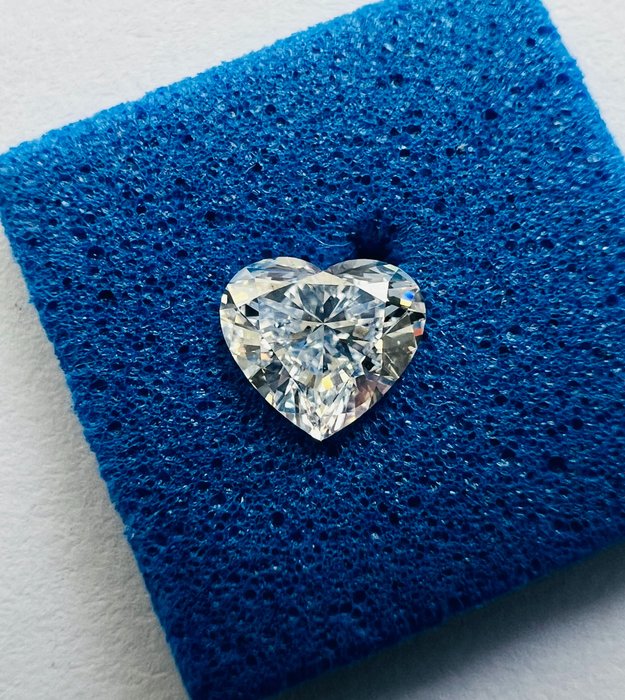 1 pcs Diamant - 0.40 ct - Hjerte - D (farveløs) - VS1, *No Reserve Price*