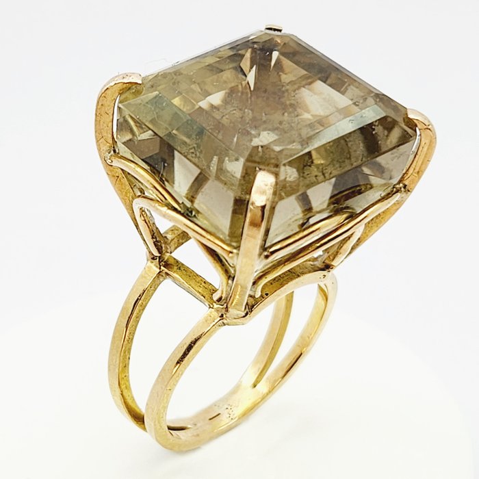 Δαχτυλίδι - 18 καράτια Κίτρινο χρυσό Χαλαζίας