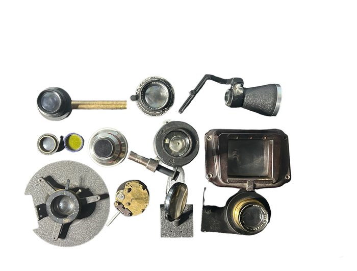 Akcesoria mikroskopowe - Carl Zeiss Jena, Leitz lenses and Microscope Lenses 12pcs Set