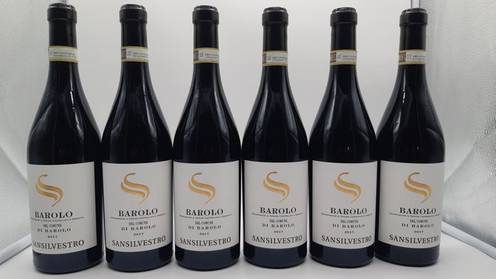 2017 Sansilvestro, del comune di Barolo - Barolo DOCG - 6 Flaschen (0,75 l)