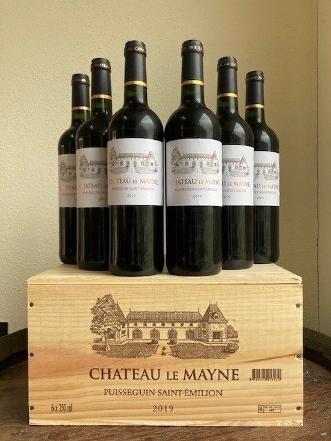 2019 Chateau Le Mayne, Puisseguin - Saint-Émilion - 6 Flasker  (0,75 l)
