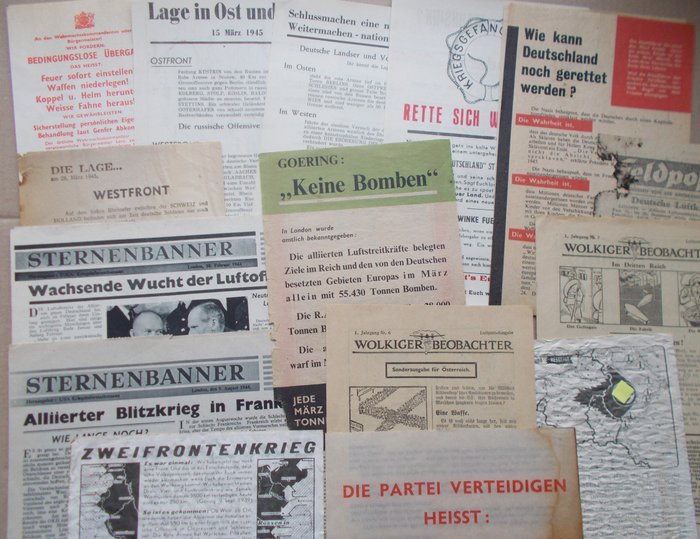 UK - Aerial Propaganda Leaflets, 20 X - 1943-1945