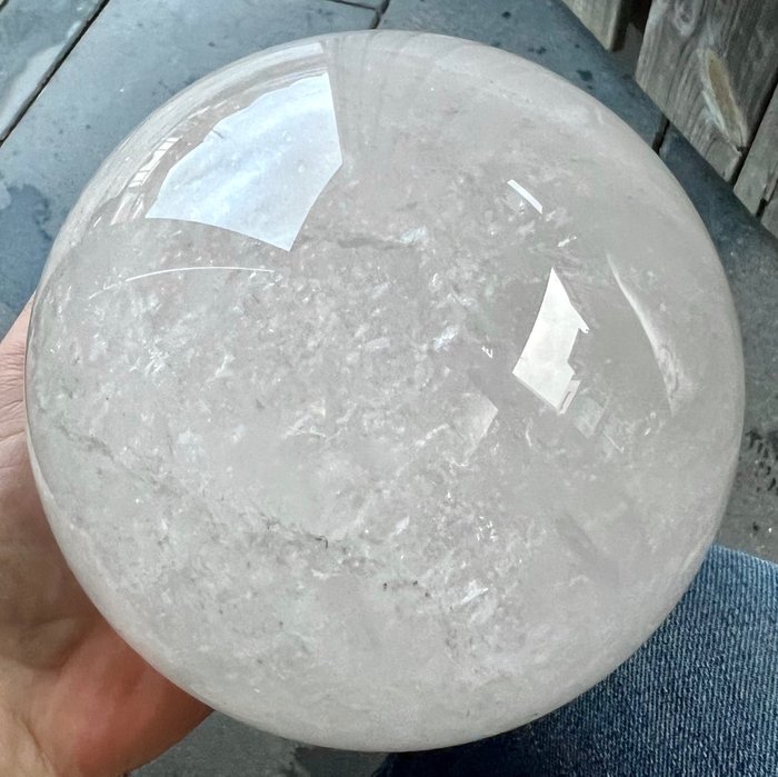 Good Quality Large AAA rock crystal sphere Crystal - Height: 15.6 cm - Width: 15.6 cm- 5200 g