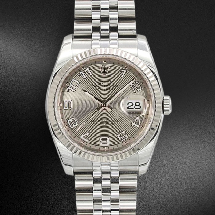 Rolex - Datejust - Silver Racing Concentric Dial - 116234 - Unisex - 2000 - 2010