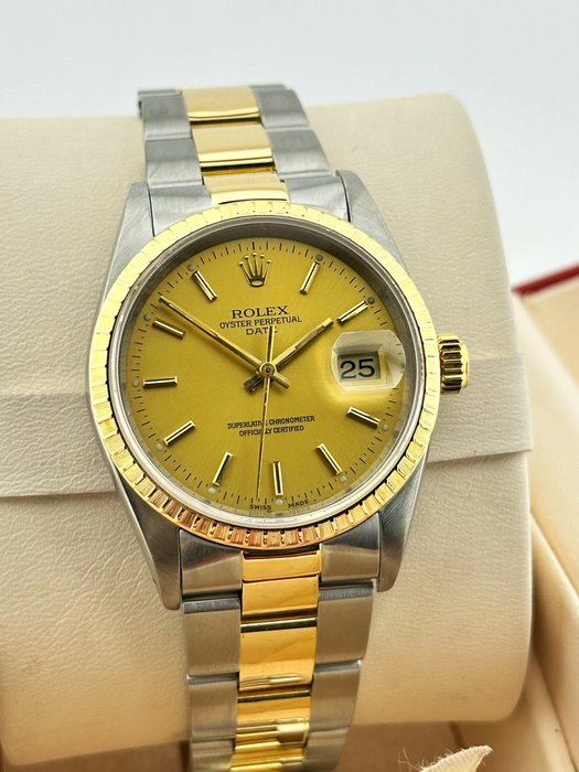 Rolex - Oyster Perpetual Date Two tone - "NO RESERVE PRICE" - 沒有保留價 - 15223 - 男士 - 1991年