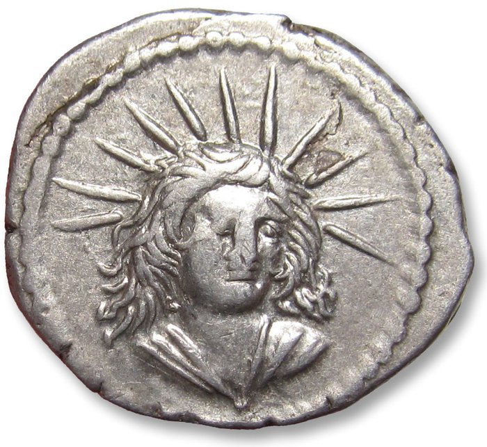 Römische Republik. L. Mussidius Longus, 42 BC. Denarius Rome mint - Shrine of Venus Cloacina -