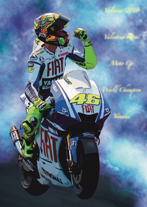 SDIMART - Yamaha - Valentino Rossi 2009 Moto Gp World Champion LIMITED EDITION 2/2 w/COA