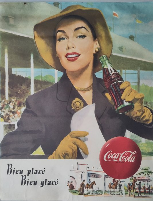 Anonymous - Coca-Cola - Bien placé Bien Glacé - 1950-luku