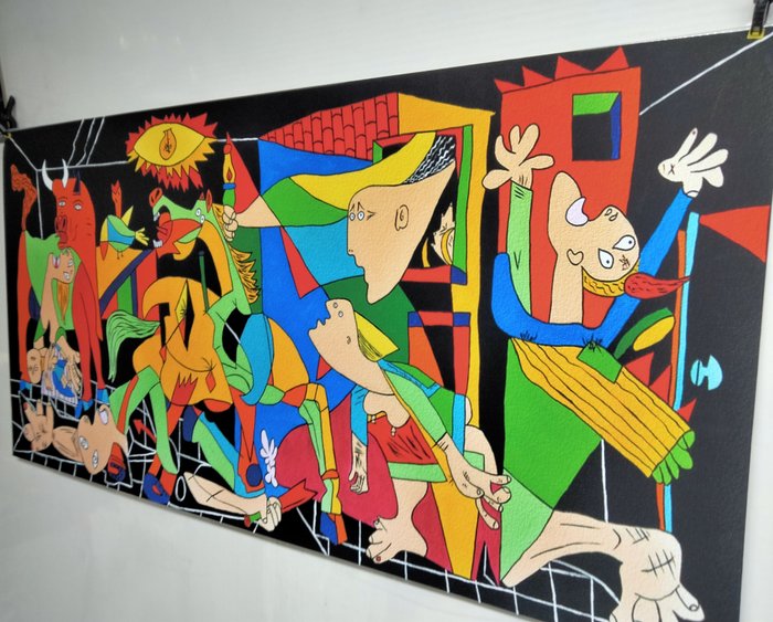 Arte Urbano Español - GERNIKA (Fantasia a color) - Homenaje a Picasso (Big Size)