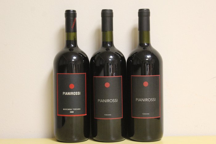 2008 , 2009 & 2010 Pianirossi - 托斯卡納 - 3 馬格南瓶 (1.5L)