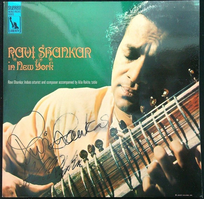 Ravi Shankar - Ravi Shankar In New York (Indian Classical, Hindustani) - Personally Signed LP - LP专辑（单品） - 1st Pressing - 1969