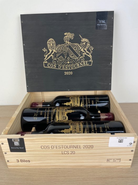 2020 Château Cos d'Estournel - Bordeaux, Saint-Estèphe 2ème Grand Cru Classé - 3 Flasker  (0,75 l)