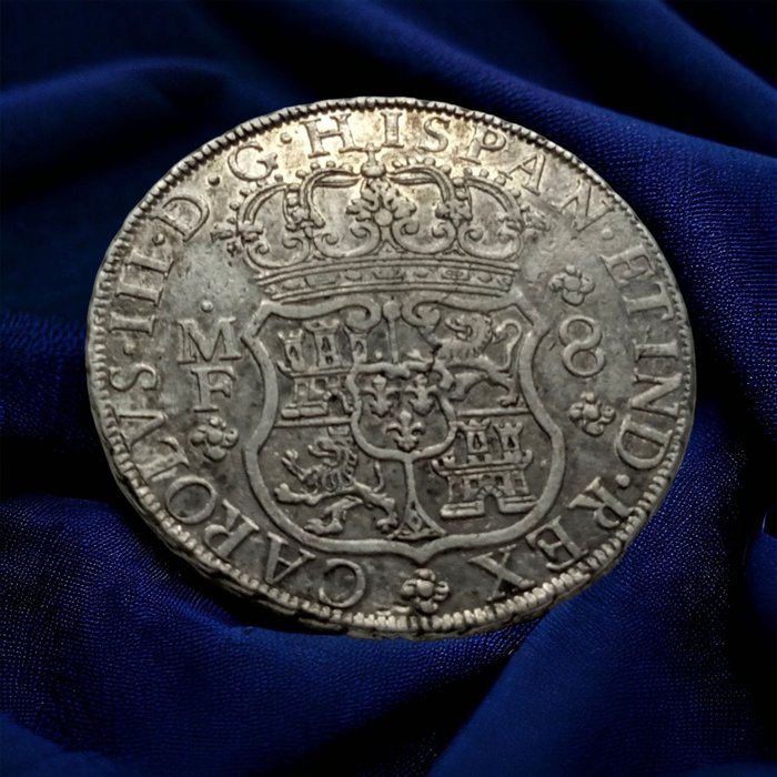 Spanien. Carlos III (1759-1788). 8 Reales Columnario 1767 Mexico MF