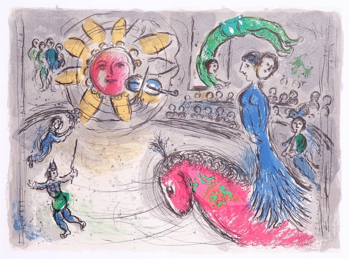 Marc Chagall (1887-1985), after - "Soleil au Cheval rouge"