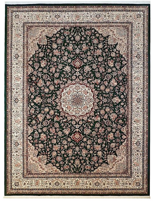 Kashan mit Seide - Teppich - 375 cm - 275 cm