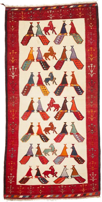 克里姆·加什盖 - 凯利姆平织地毯 - 305 cm - 150 cm