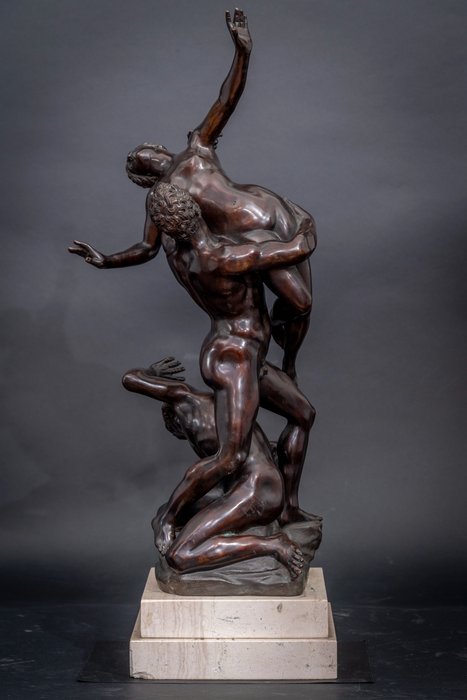 Dal modello di Giambologna (1529-1608) - Escultura, "Ratto delle Sabine" - 69 cm - Bronze