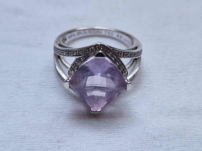 Mauboussin - 戒指 白金 紫水晶 - 钻石 