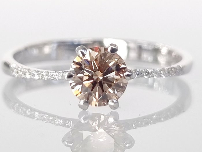 Verlovingsring Witgoud Diamant  (Natuurlijk) 