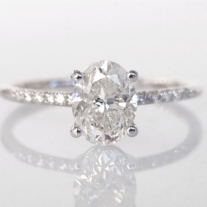 Forlovelsesring Hvidguld Diamant