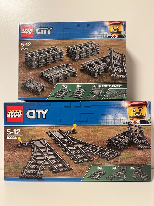 Lego - Stad - 60205 & 60238 - Train Tracks & Switch Tracks - Catawiki