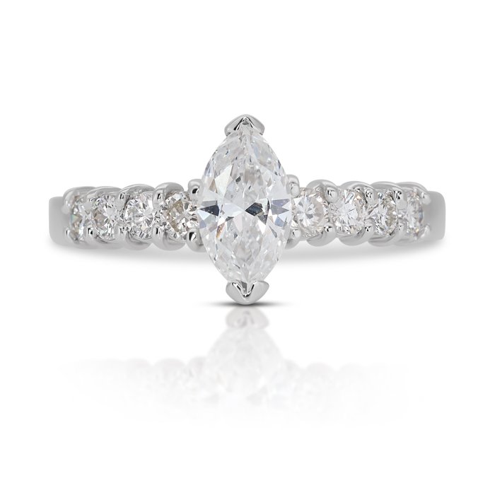 Sans Prix de Réserve - Bague - 18 carats Or blanc -  0.78 tw. Diamant  (Naturelle) - Diamant 