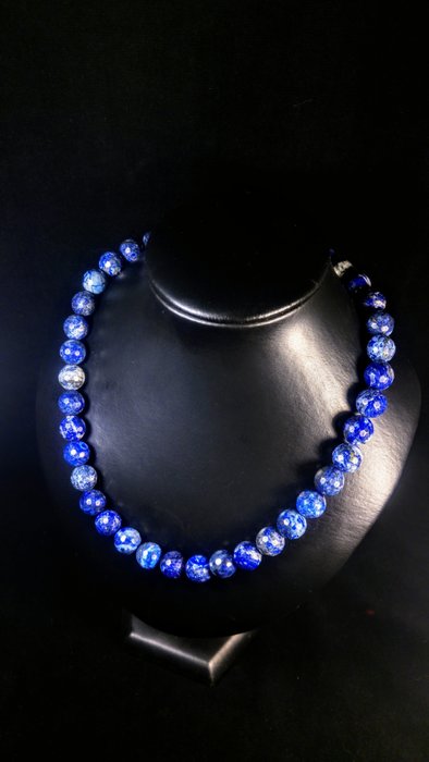 Lapis - Lazuli Halsband - Höjd: 45 cm - Bredd: 11 mm- 104 g