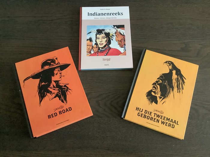 Indianenreeks - Strijd + Red Road + Hij die tweemaal geboren werd - integraal - 3 Album - First edition