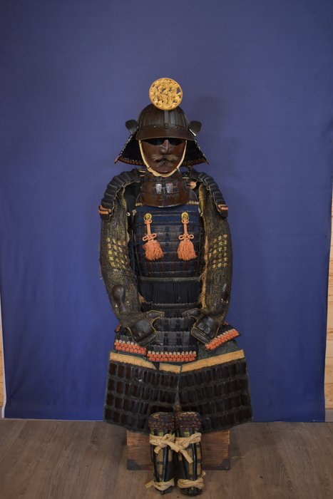 Mengu/Menpo - Japonia Yoroi Armură completă de samurai - 1600-1650