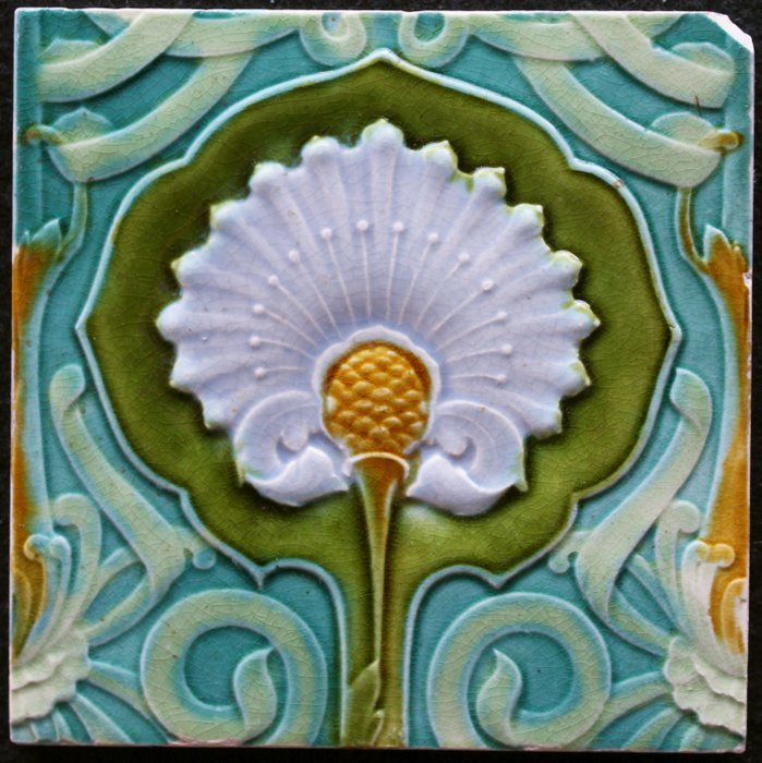Tile (1) - The Malkin Tile Works - Art Nouveau - 1900-1910 