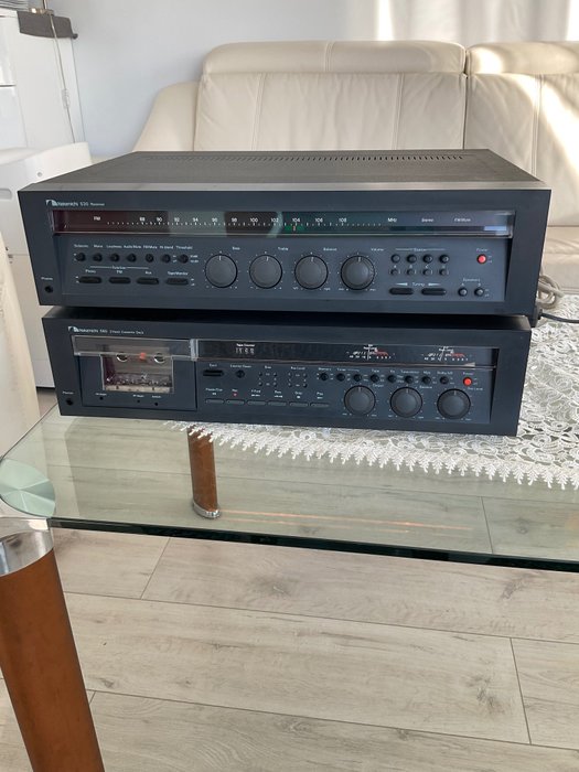 Nakamichi - 530 solid state stereo receiver, 580 kassettebåndoptager-afspiller - Hi-fi sæt