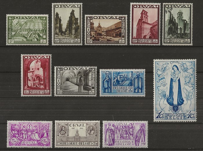 Belgien 1933 - Grand Orval, hela serien - OBP/COB 363/74