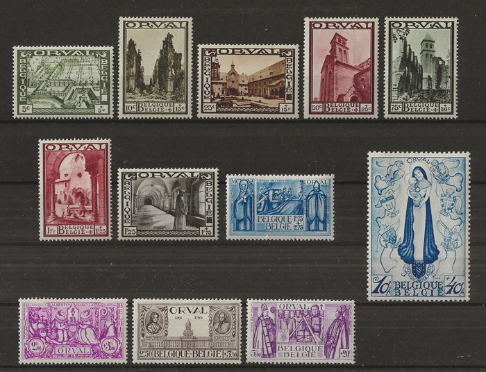 Belgien 1933 - Grand Orval, hela serien - OBP/COB 363/74