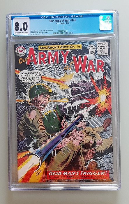 Our army at war #141 - Sgt. Rock's Easy co. - 1 Graded comic - 1964 - CGC 8