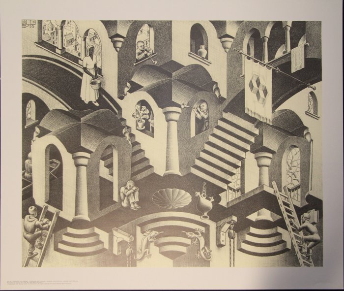 M.C. Escher (1898-1972), after - Konkav und Konvex