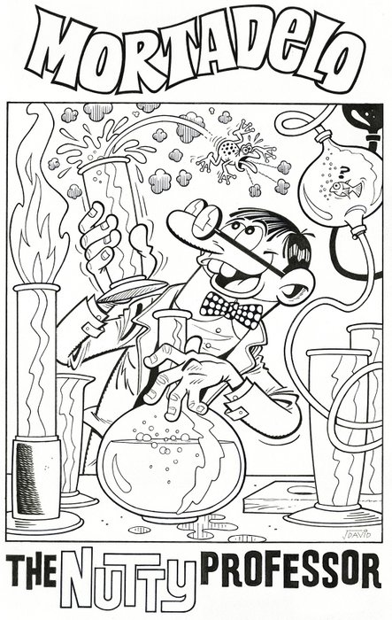 Redo, Jordi David - 1 Original drawing - Clever and Smart - The Nutty Professor