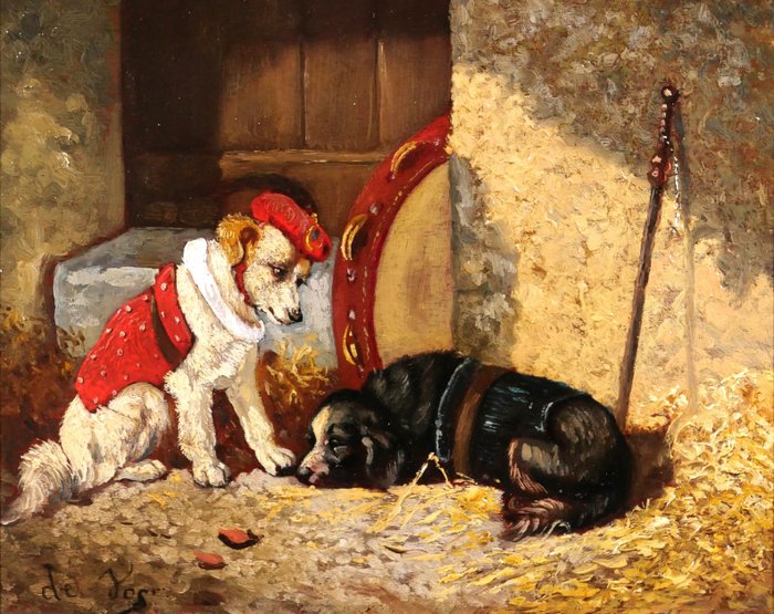 Vincent de Vos (1829-1875) - Circus dogs
