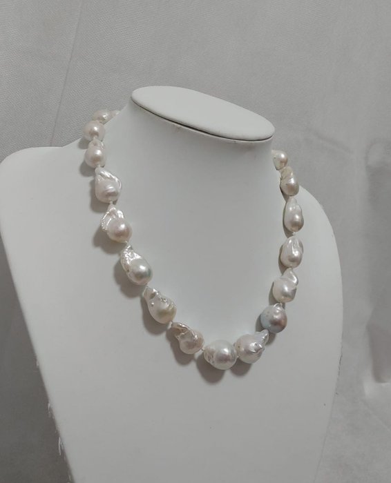 Natürliche Perle - Silber - Halskette