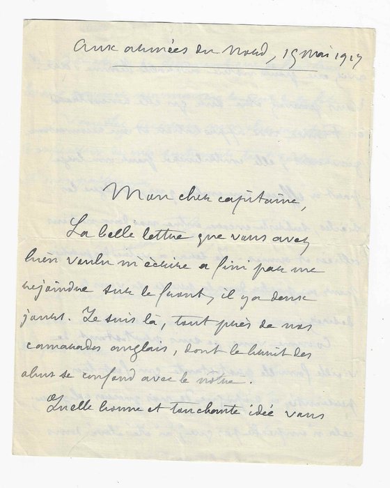 Pierre Loti - Lettre autographe signée avec son enveloppe - 1917