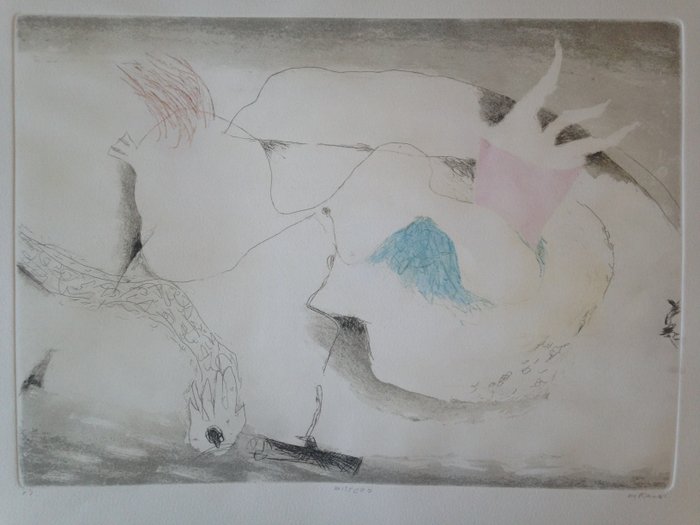 Mario Raciti - Rzeźba na płycie, Mistero - 46 cm - Papier - 1972