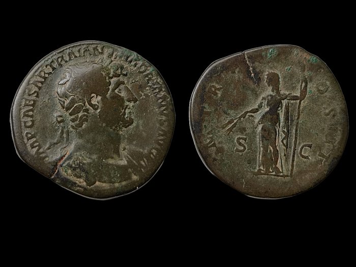 Római Birodalom. Hadrianus (AD 117-138). Sestertius Rome - Ceres