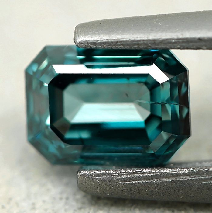 Diamante - 0.50 ct - Esmeralda - Fancy Greenish Blue - SI1