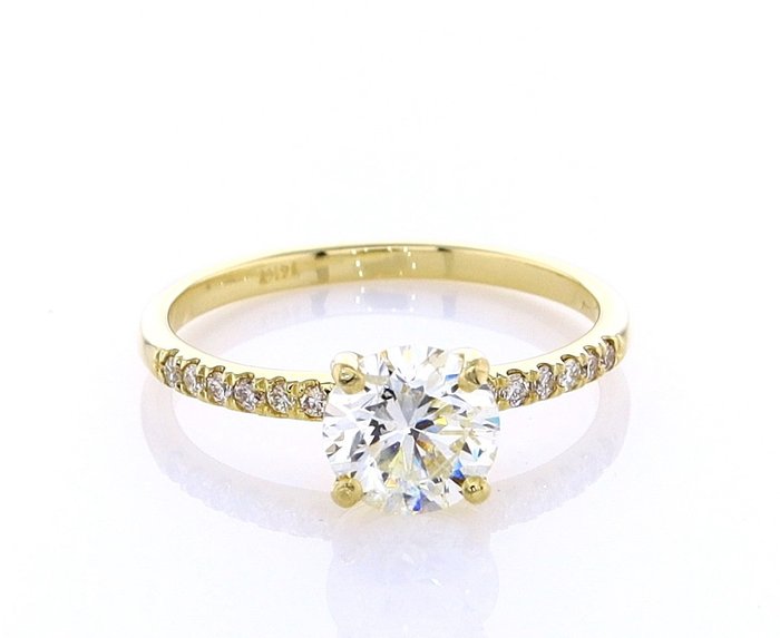 Δαχτυλίδι Κίτρινο χρυσό Διαμάντι - Διαμάντι 